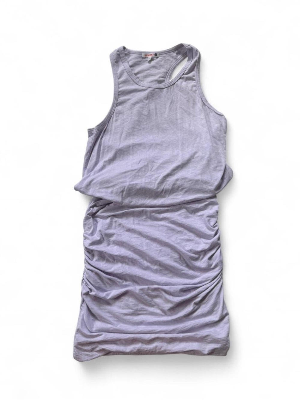 Sundry Size 2 Lavender Ruched Bodycon Cotton Dress